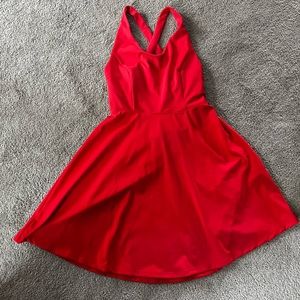 Red halara dress size large